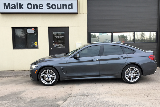 2018 BMW 430 with professional window tint in North Bay